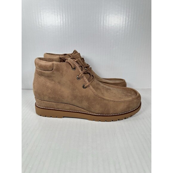 Size 10 Womens Skechers BOBS Chill Wedge Elevated Bliss 114717 Chestnut Brown - Picture 1 of 8